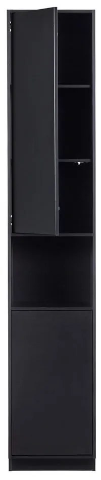 Czarny regał modułowy z litego drewna sosnowego 196x210 cm Finca – WOOOD