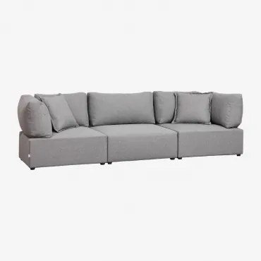 Sofa Modułowa 3-częściowa Z 2 Narożnikami Kata Szary - Sklum