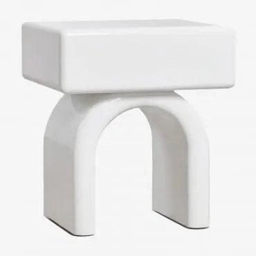 Szafka Nocna 50x40 Cm Z Mdf Volire Gardenia Biel - Sklum