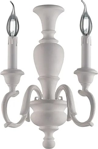 Fiorenza Shabby White Wooden Wall Light 2 Lights .18 P.16 BL172-AP2-BCO