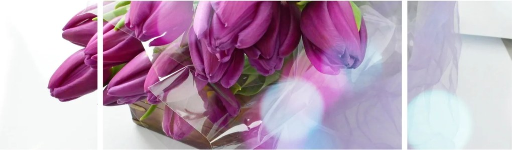 Obraz - bukiet tulipanów (170x50 cm)