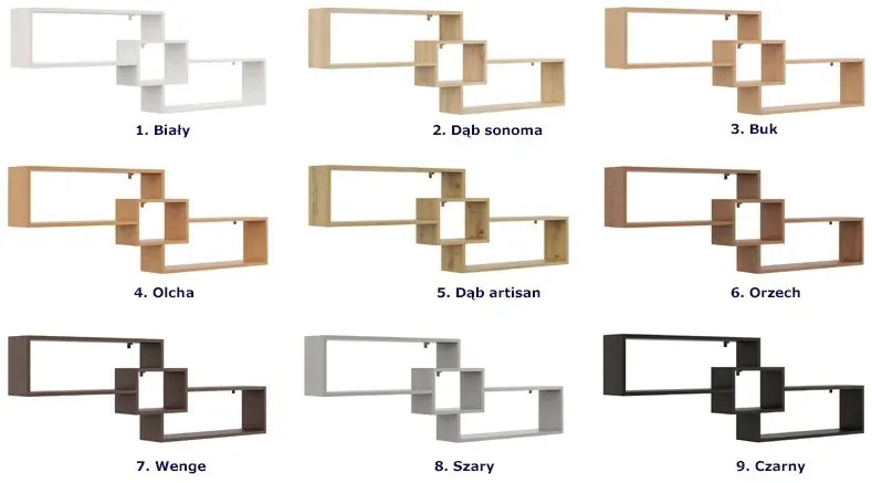 Minimalistyczna półka wisząca wenge - Froslin