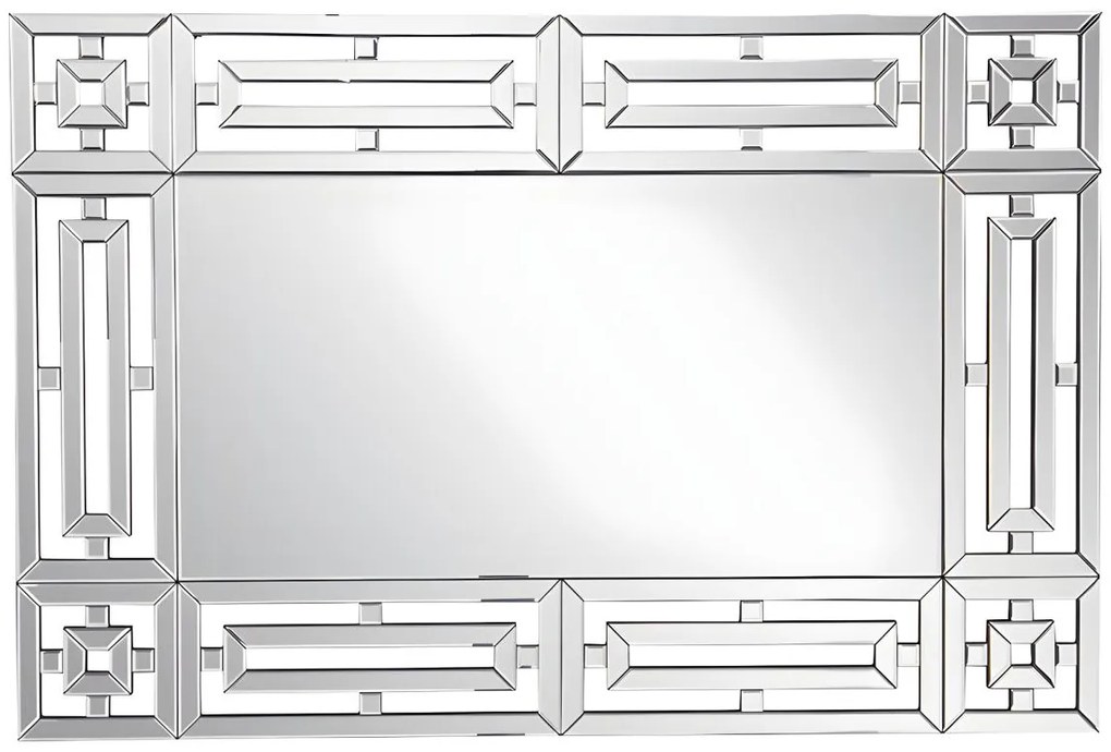 Lustro ścienne ze stali nierdzewnej - Szer. 120 x Wys. 80 cm- LOAYE