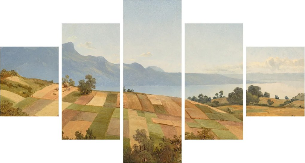 Obraz - Alexandre Calame, Swiss Landscape, reprodukcje (125x70 cm)