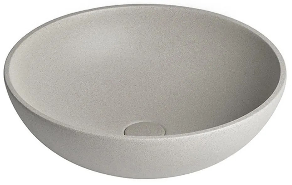 Jasnoszara betonowa okrągła umywalka ø 44 cm Turf – Sapho