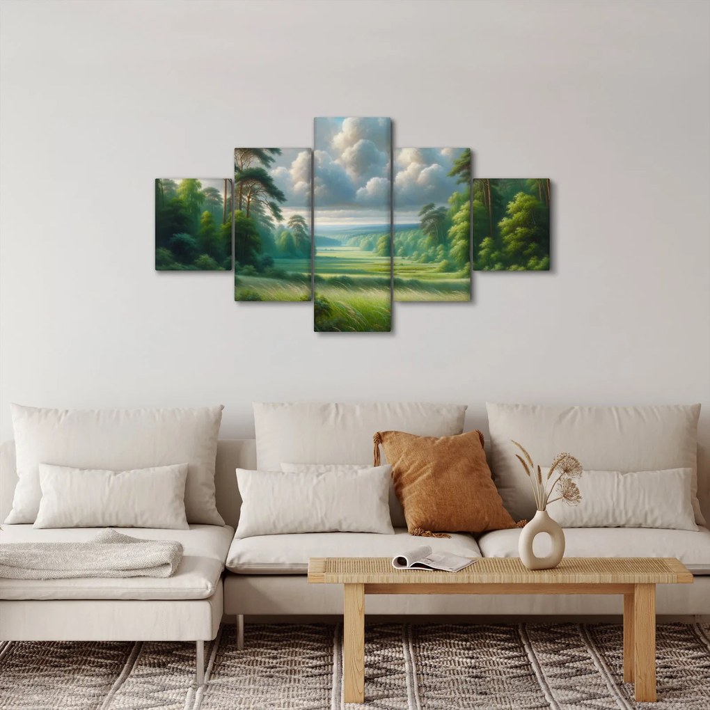 Obraz - Zielony krajobraz (125x70 cm)