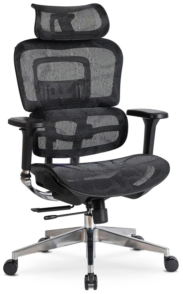 Fotel Biurowy Ergonomiczny Obrotowy NINO Czarny Nowoczesny