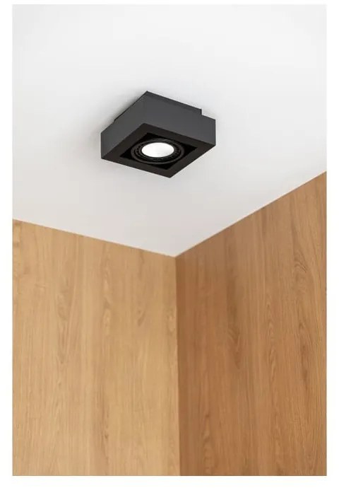 Czarna lampa sufitowa z metalowym kloszem 18,5x18,5 cm Loid – GTV