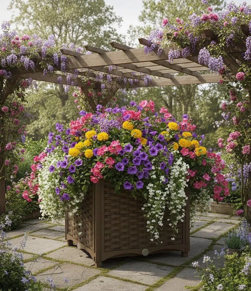 Kwadratowa donica ogrodowa F8-S66