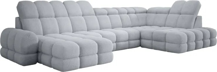 Narożnik TOLLO XL z elektryczną regulacją siedziska Prawostronny w tkaninie promocyjnej BUBBLE 06 WERSAL