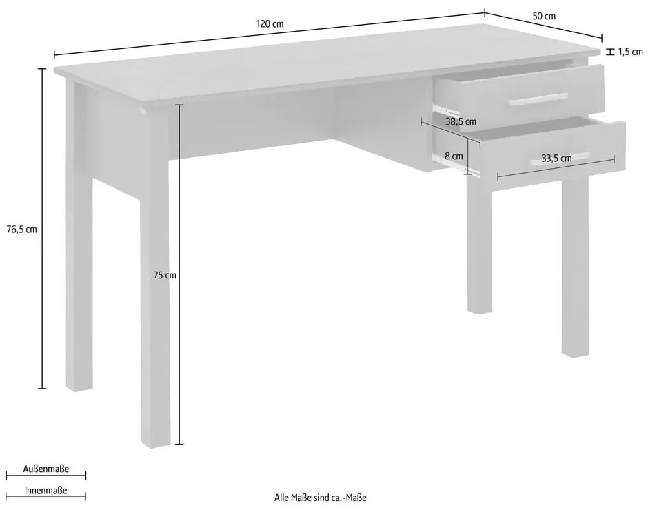 Biurko 50x120 cm Marion – Støraa