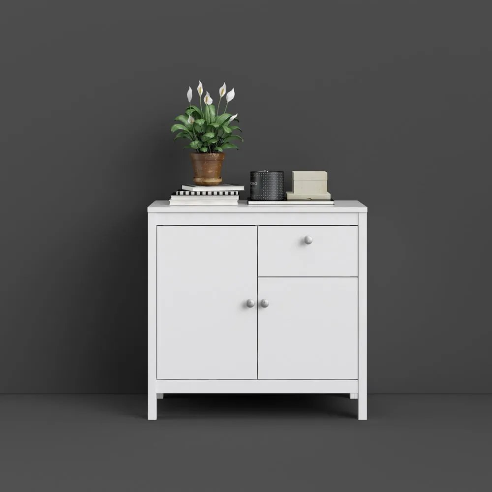 Biała niska komoda 82x80 cm Madrid – Tvilum
