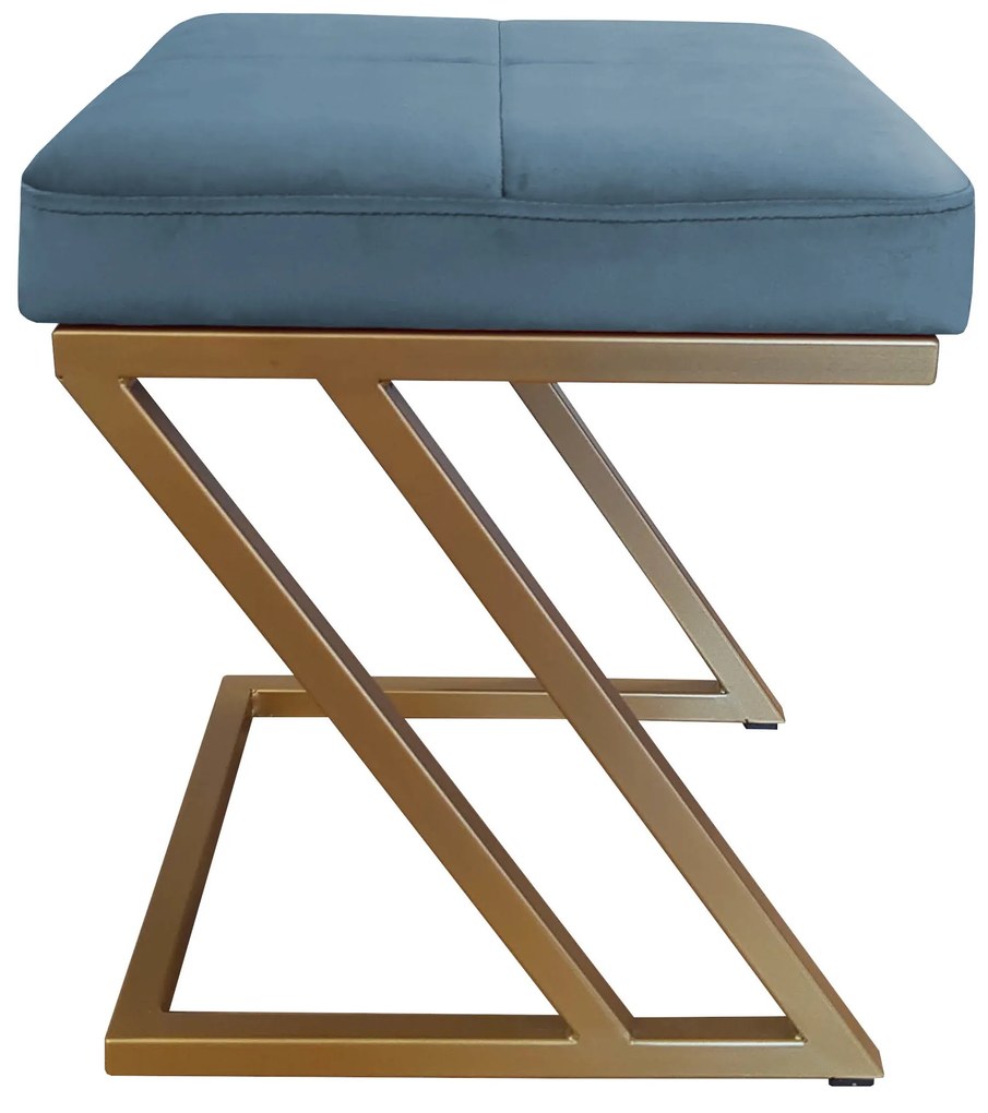 Pufa ZETA LOFT taboret podnóżek podstawa złota MG33