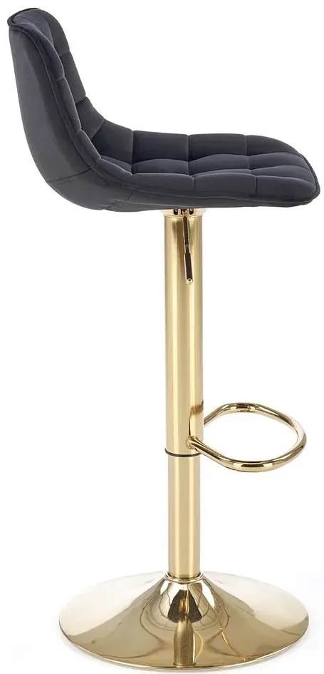 Czarny welurowy hoker glamour K7-P39