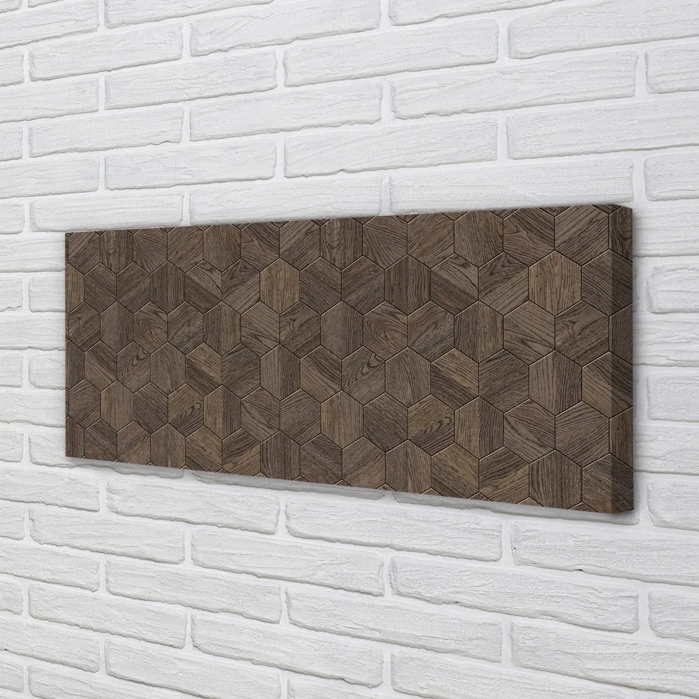 Zdjęcie na płótnie Drewniane Sześciokąty