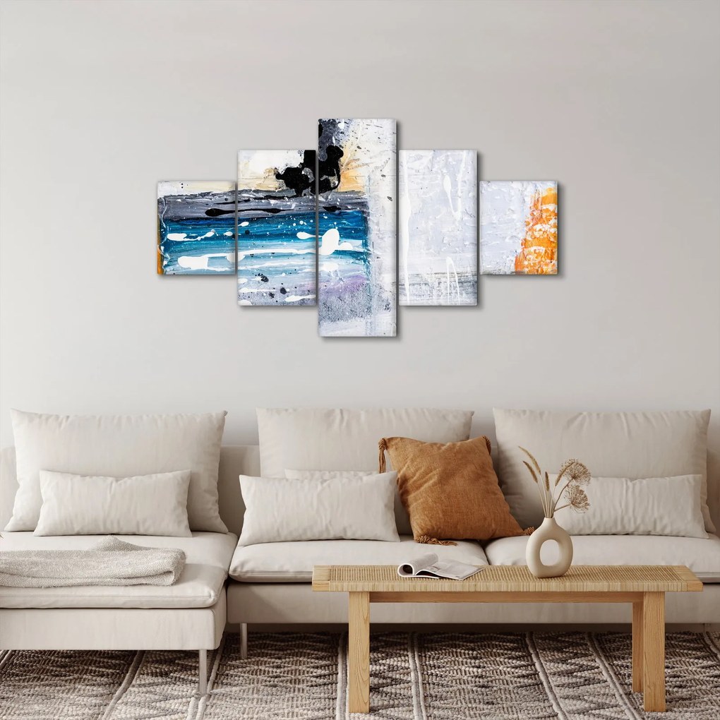 Obraz - Abstrakcyjne pociągnięcia (125x70 cm)