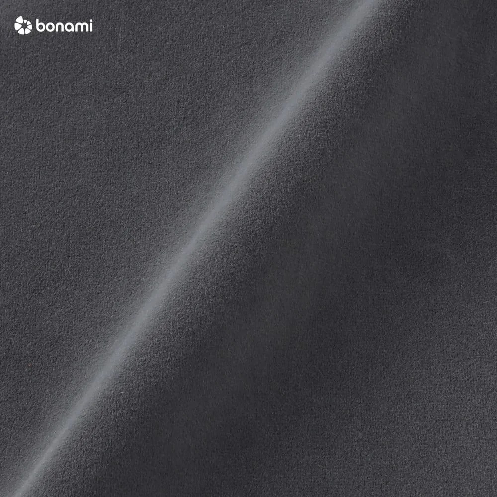 Ciemnoszara aksamitna sofa Scandic Eden, 237 cm