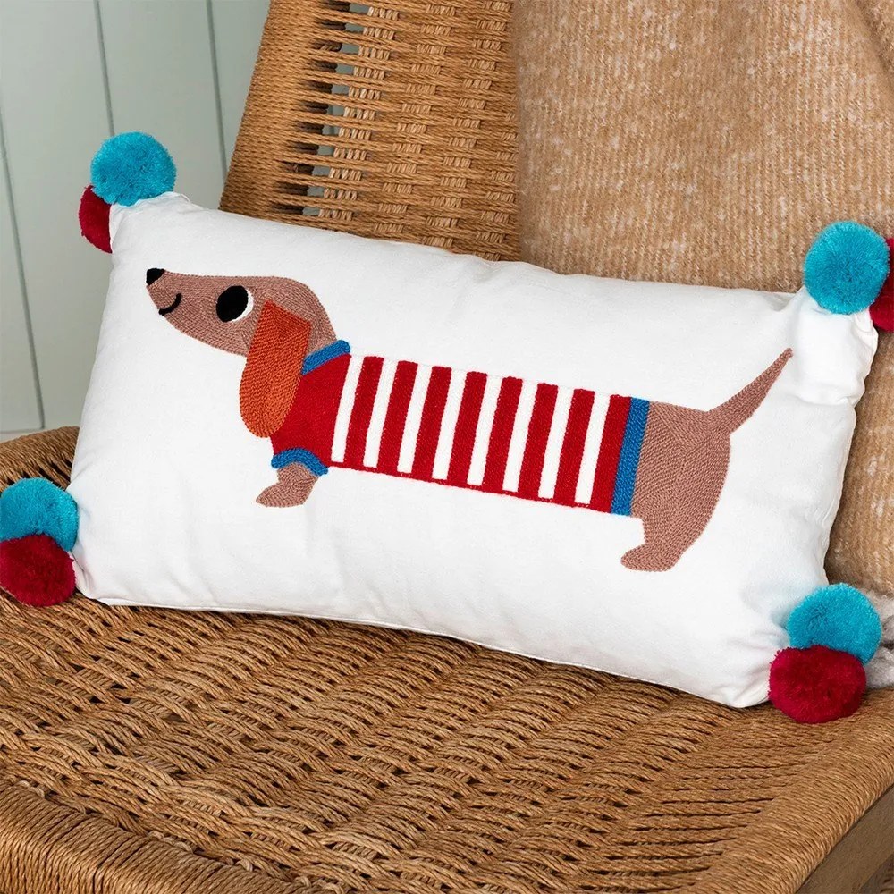 Poduszka dziecięca z mieszanki bawełny 50x33 cm Sausage Dog – Rex London