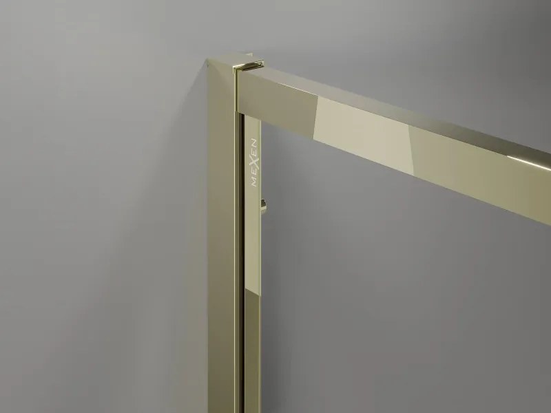 Mexen Exo-S Duo drzwi prysznicowe podwójne rozsuwane 170 cm, transparent, złote - 8152-170-000-50-00
