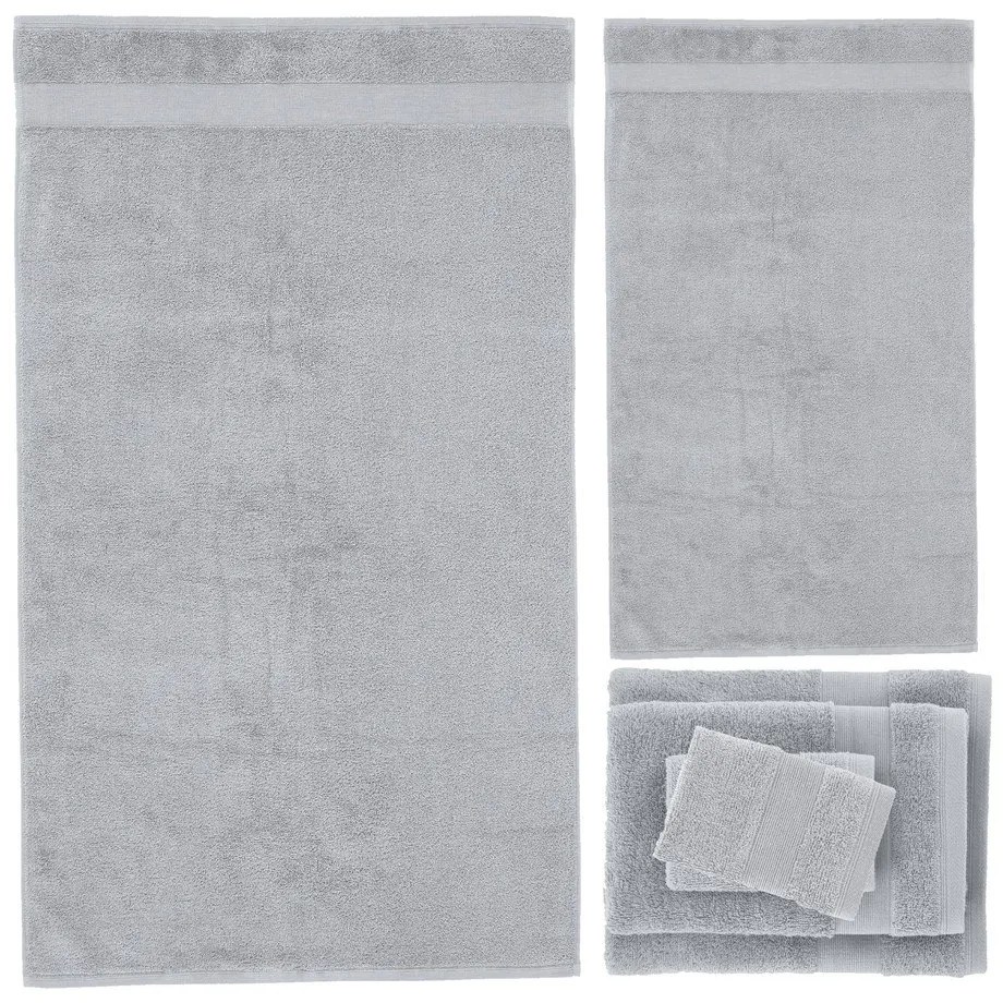 Jasnoszare bawełniane ręczniki frotte zestaw 6 szt. Anti-Bacterial – Catherine Lansfield