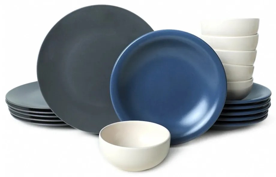 Ceramiczny zestaw talerzy 18 szt. – Hermia