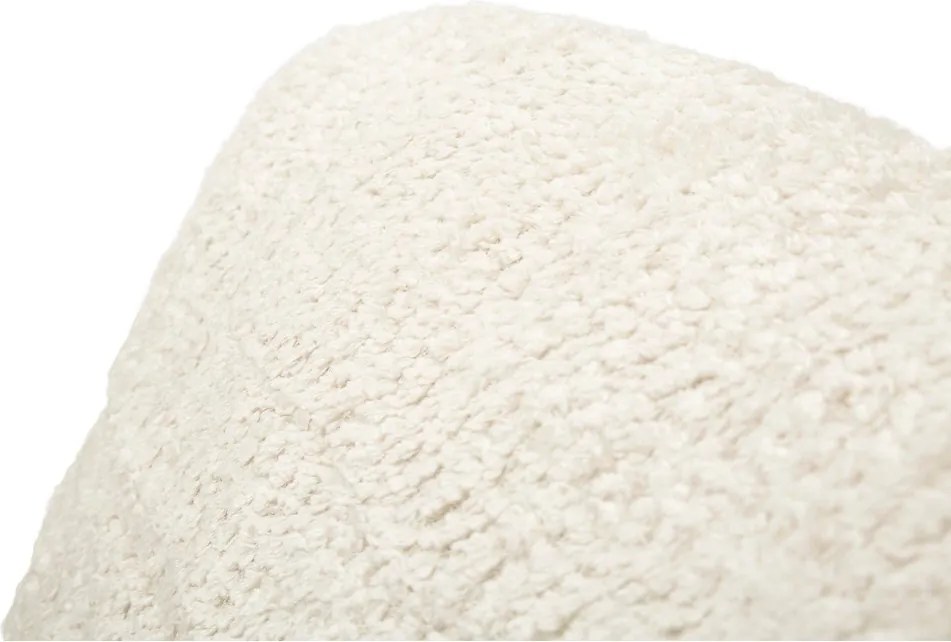 Biały rozkładany fotel z materiału bouclé Faster – Mauro Ferretti