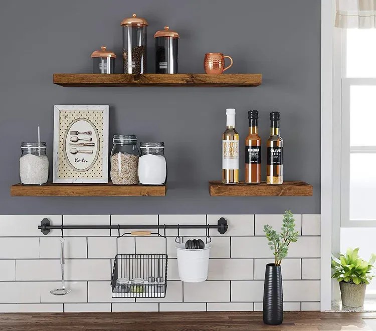 Loftowa Półka Wisząca Do Salonu I Sypialni D1-C32