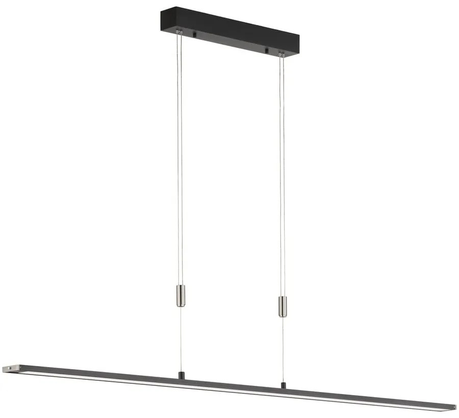 Czarna metalowa lampa wisząca LED ze ściemniaczem Metz – Fischer & Honsel