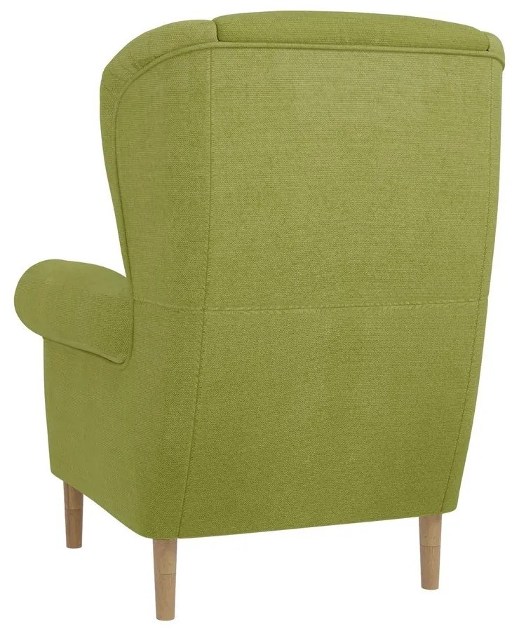 Zielony fotel typu uszak Swan – Ropez