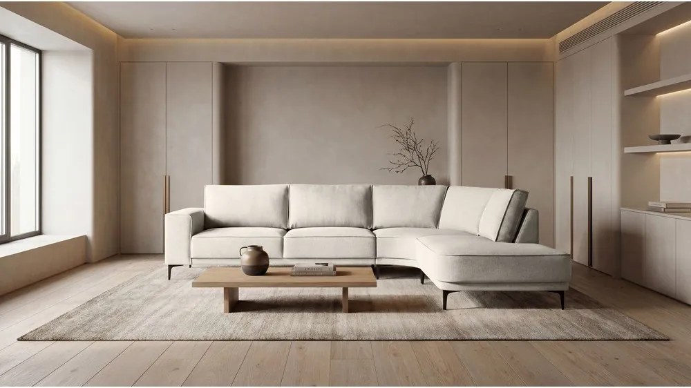 Kremowy narożnik (prawostronny) Copenhagen – Scandic