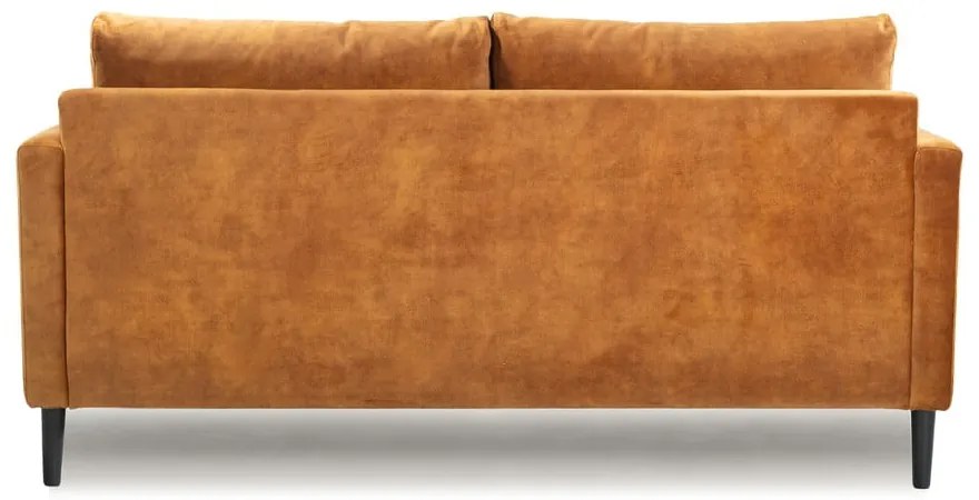 Żółta sofa z aksamitnym obiciem Scandic Adagio, szer. 153 cm