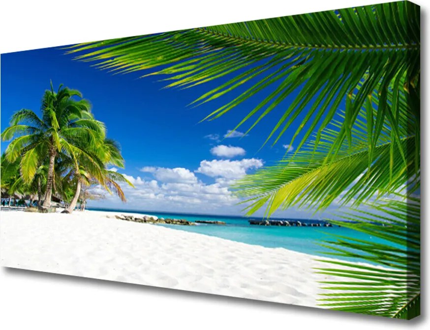 Fotoobraz na płótnie Fale Rozbijające się o Klif