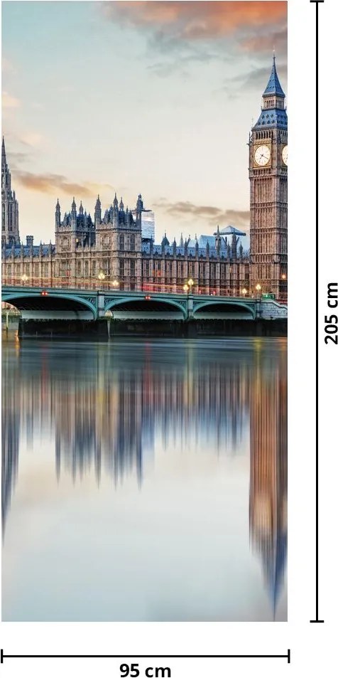 Fototapeta na drzwi - Londyńskie Houses of Parliament (95x205cm)