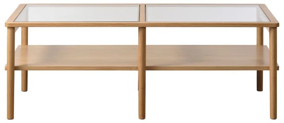 Naturalny szklany stolik 60x120 cm Elba – Unique Furniture