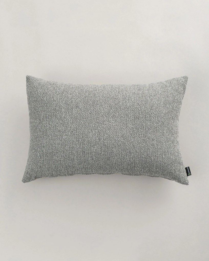 Poszewka Kinga na poduszkę prostokątną kolor szary tkanina strukturalna
