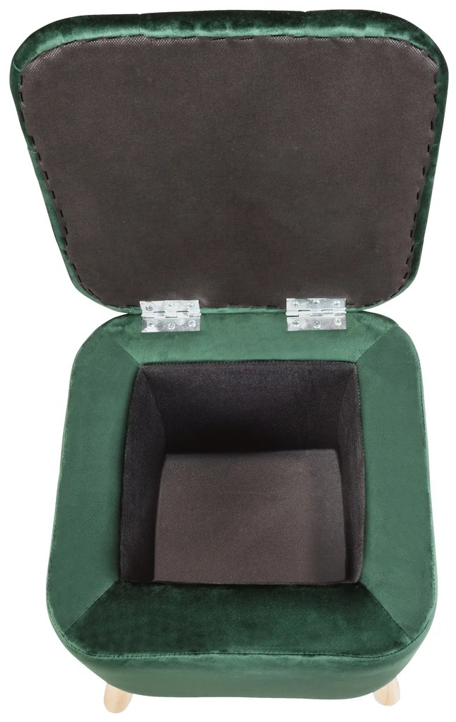 Pufa do salonu EMMA, welurowa, z miejscem do przechowywania, 42, 5 cm, WENKO