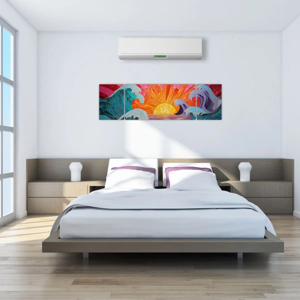 Obraz - Mozaika fal (170x50 cm)