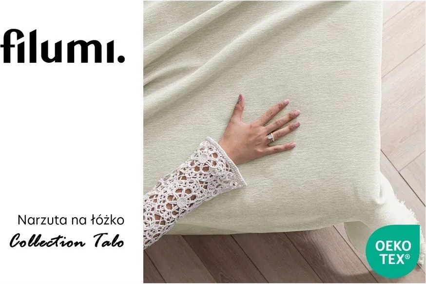 Kremowa narzuta z szenilu 220x240 cm Talo – Filumi