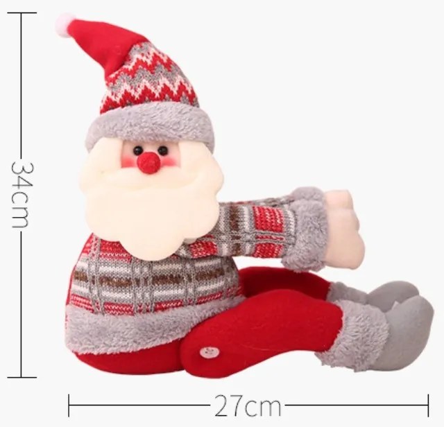 Dekoracyjny RENIFER ŚWIĄTECZNY zapinany na rzep 34 cm