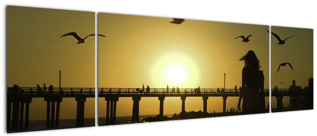 Obraz - Spacer po plaży (170x50 cm)