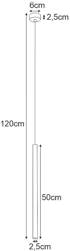 Czarna lampa wisząca sopel nad wyspę - S810 W6-Z31