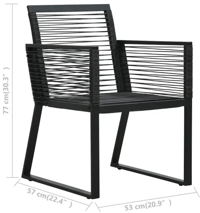 Zestaw dwóch minimalistycznych krzeseł rattanowych do ogrodu B3-Z73