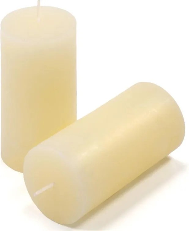 Zestaw świec rustykalnych, 10 cm, Ø 5 cm, kremowy, 16 szt.