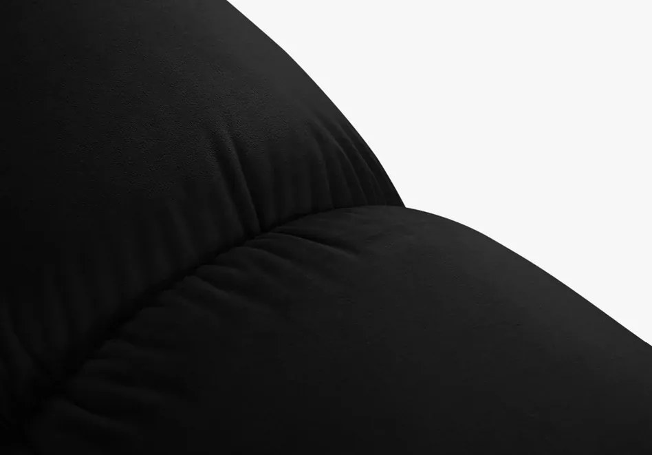 OUTLET Sofa 2-osobowa czarny velwet 188/94/70 Bellis od Micadoni