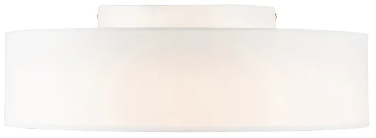 Lampa sufitowa biała 40 cm zLED - Drum LED Nowoczesny Oswietlenie wewnetrzne