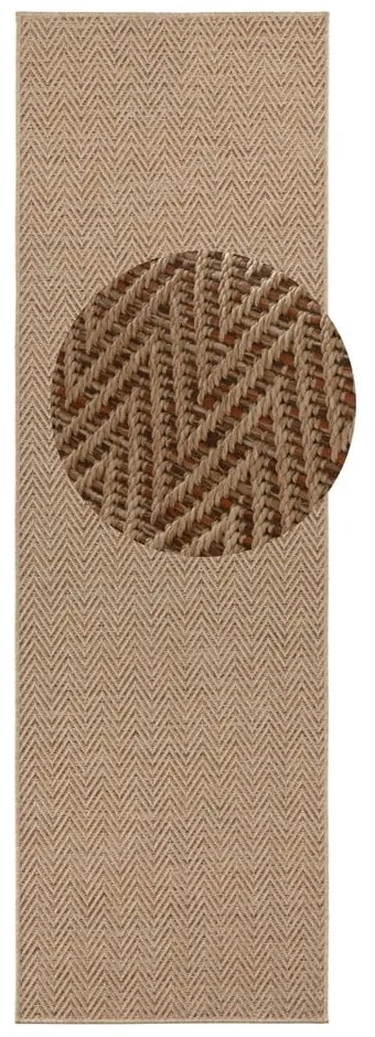 Brązowy chodnik BT Carpet Nature 500, 80x500 cm