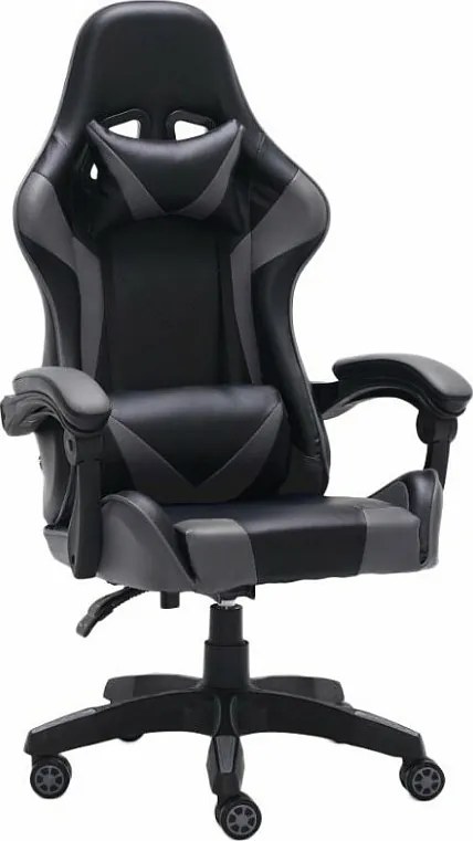 Fotel Gamingowy REMUS | Szary  | 66x62x125 cm | Gamingowy