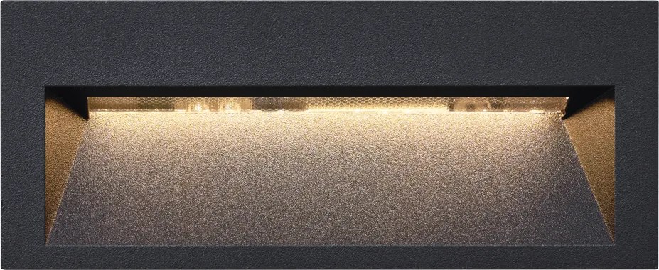 Nowoczesna oprawa ścienna wpuszczana czarna 16 cm z LED IP65 - Mert