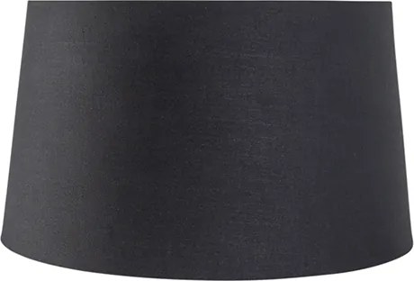 Abażur bawełniany czarny 35/30/20 ze złotym wnętrzem