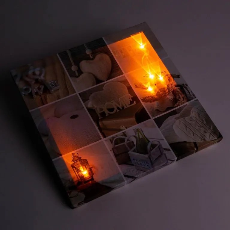 Podświetlany obraz LED - 5 diod LED, 30 x 30 cm